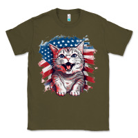 Army Green cat2 Classic Tee - Unal Design