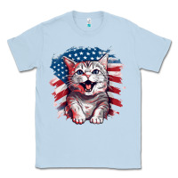 Dusty Blue cat2 Classic Tee - Unal Design