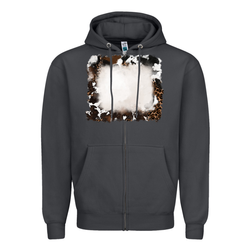 Cowhide And Leopard Background Zipper Hoodie by RanaPortraitStore | Teevron
