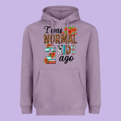 I Was Normal Two Kids Ago Heavyweight Hoodie Designed By Texasbilliewilder