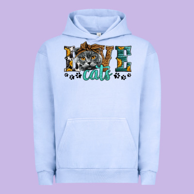 Love Cats Scottish Fold Urban Hoodie Designed By Lillyallendesigns