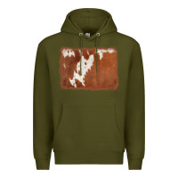 Army Green cowhide background Premium Hoodie - AdoDesignShop
