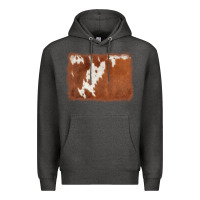Charcoal Heather cowhide background Premium Hoodie - AdoDesignShop
