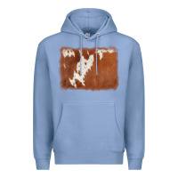 Colony Blue cowhide background Premium Hoodie - AdoDesignShop