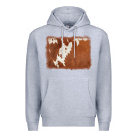 Heather Grey cowhide background Premium Hoodie - AdoDesignShop