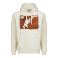 Oatmeal Heather cowhide background Premium Hoodie - AdoDesignShop
