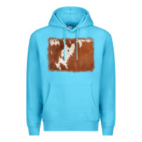 Ocean Blue cowhide background Premium Hoodie - AdoDesignShop