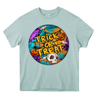 Arona Trick Or Treat Hallowen Round Heavy Core Tee - LillyAllenDesigns