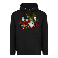 Black christmas gnomes with truck Heavyweight Hoodie - RanaPortraitStore