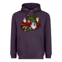 Plum christmas gnomes with truck Heavyweight Hoodie - RanaPortraitStore