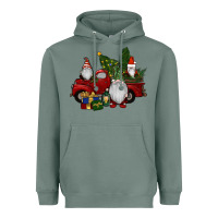 Sage christmas gnomes with truck Heavyweight Hoodie - RanaPortraitStore