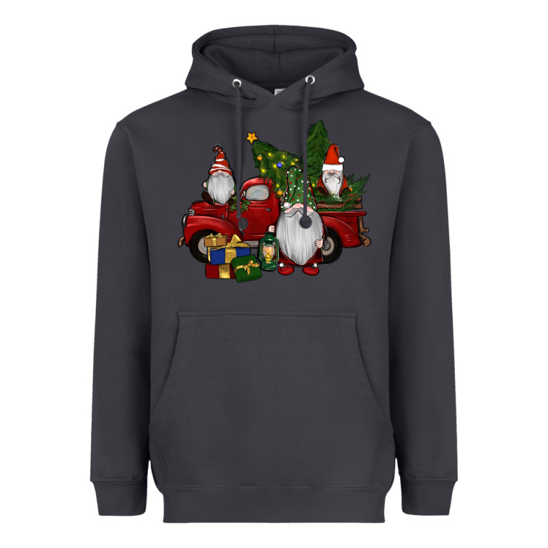 Christmas Gnomes With Truck Heavyweight Hoodie by RanaPortraitStore | Teevron