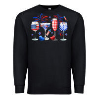 Black 4th of July wine glasses Premium Sweatshirt - Neo Western