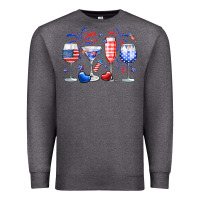 4th Of July Wine Glasses Premium Sweatshirt | Teevron