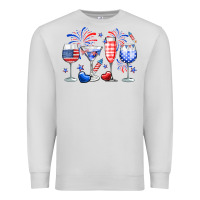 Dove Grey 4th of July wine glasses Premium Sweatshirt - Neo Western