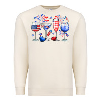 Sandshell 4th of July wine glasses Premium Sweatshirt - Neo Western
