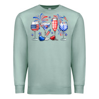 Seafoam 4th of July wine glasses Premium Sweatshirt - Neo Western