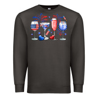 Smoke 4th of July wine glasses Premium Sweatshirt - Neo Western