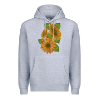 Heather Grey sunflowers Premium Hoodie - Artiststas