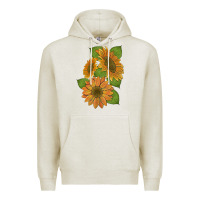 Oatmeal Heather sunflowers Premium Hoodie - Artiststas