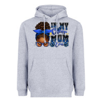 Heather Grey in my cheer mom era afro messy bun Heavyweight Hoodie - texasbilliewilder