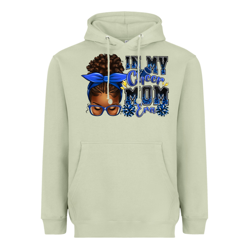 In My Cheer Mom Era Afro Messy Bun Heavyweight Hoodie by texasbilliewilder | Teevron