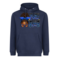 Navy in my cheer mom era afro messy bun Heavyweight Hoodie - texasbilliewilder