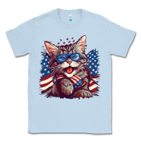 Dusty Blue cat4 Classic Tee - Unal Design