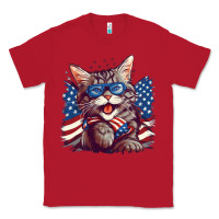 Red cat4 Classic Tee - Unal Design