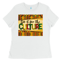 White do it for the culture juneteenth tumbler Ladies Tee - BarkalooDesign