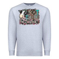 Heather Grey not today heifer Premium Sweatshirt - SublimationCraftShop