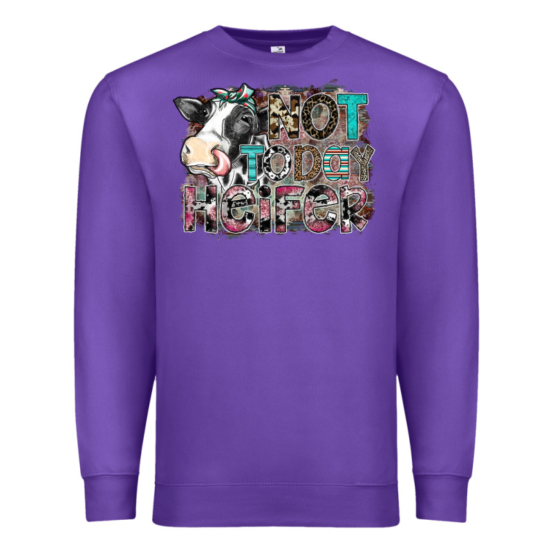 Not Today Heifer Premium Sweatshirt by SublimationCraftShop | Teevron