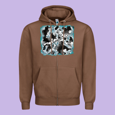 Zipper Hoodie cowhide glitter tooled leather background