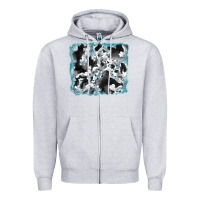 Heather Grey cowhide glitter tooled leather background Zipper Hoodie - RanaPortraitStore