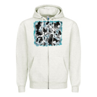 Oatmeal Heather cowhide glitter tooled leather background Zipper Hoodie - RanaPortraitStore