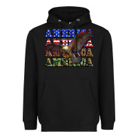 Black america america america america Heavyweight Hoodie - Zillion Design Studio