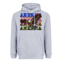 Heather Grey america america america america Heavyweight Hoodie - Zillion Design Studio
