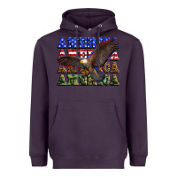 Plum america america america america Heavyweight Hoodie - Zillion Design Studio