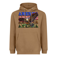 Toasted Coconut america america america america Heavyweight Hoodie - Zillion Design Studio