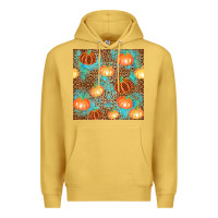 Antique Gold plaid fall pumpkin seamless Premium Hoodie - AdoDesignShop