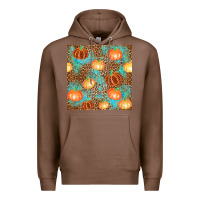 Chestnut plaid fall pumpkin seamless Premium Hoodie - AdoDesignShop