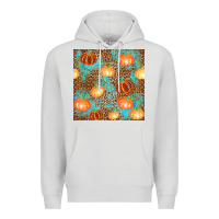 Dove Grey plaid fall pumpkin seamless Premium Hoodie - AdoDesignShop