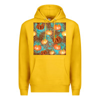 Lemon plaid fall pumpkin seamless Premium Hoodie - AdoDesignShop