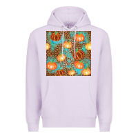Lilac plaid fall pumpkin seamless Premium Hoodie - AdoDesignShop