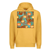 Mustard plaid fall pumpkin seamless Premium Hoodie - AdoDesignShop