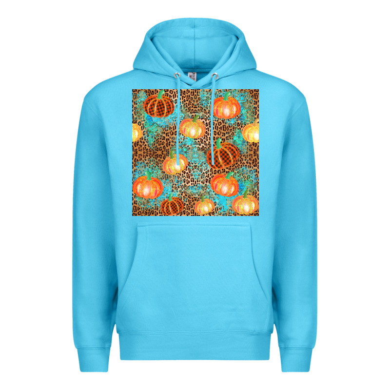 Plaid Fall Pumpkin Seamless Premium Hoodie by AdoDesignShop | Teevron