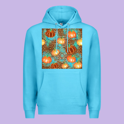 Plaid Fall Pumpkin Seamless Premium Hoodie Designed By Adodesignshop