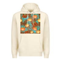 Sandshell plaid fall pumpkin seamless Premium Hoodie - AdoDesignShop