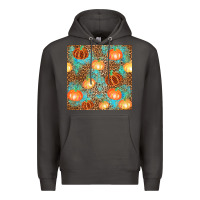Smoke plaid fall pumpkin seamless Premium Hoodie - AdoDesignShop