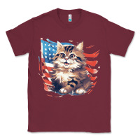 Burgundy cat3 Classic Tee - Unal Design